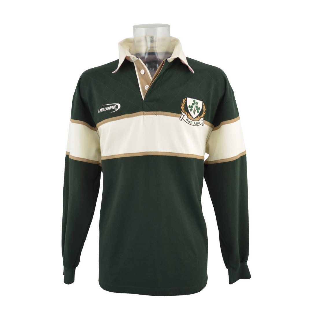 Carrolls Irish Gifts Lansdowne Long Sleeve Rugby T-Shirt Ireland - XL Green