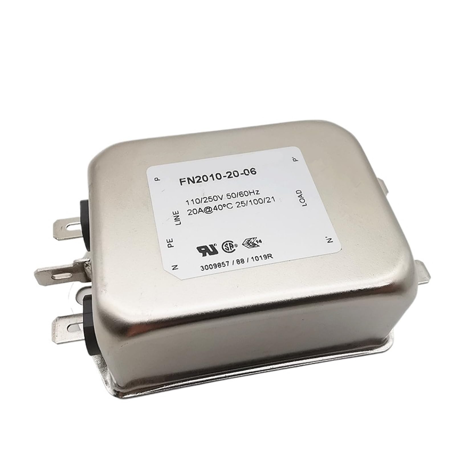 Filtre de puissance FN2010-20-06 monophasé pour stabiliser la tension 220V 20A