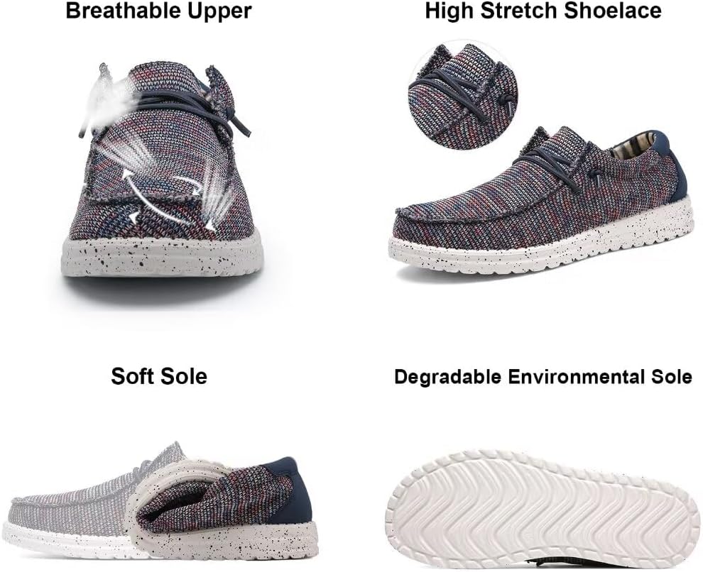 Men's Causal Canvas Loafers & Slip-ons, Lightweight Comfortable and Breathable Loafers Shoes for Men, Zapatos Mocasines para Hombre - Image 5