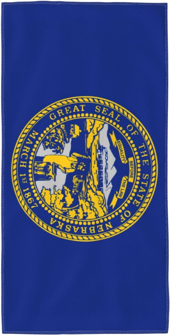 Nebraska Flag Print Hand Towels for Kitchen, Decorative Bathroom Towels Decor Farmhouse Cute for Men Women Gifts