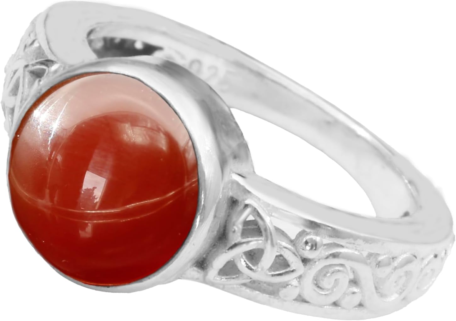 Natural Amazonite Crystal Ring Anti-Tarnish 925 Sterling Silver Round Solitaire Gemstone Dainty Perseverance Crystal Virgo Wealth Statement Ring Handmade Turkish Fine Jewelry