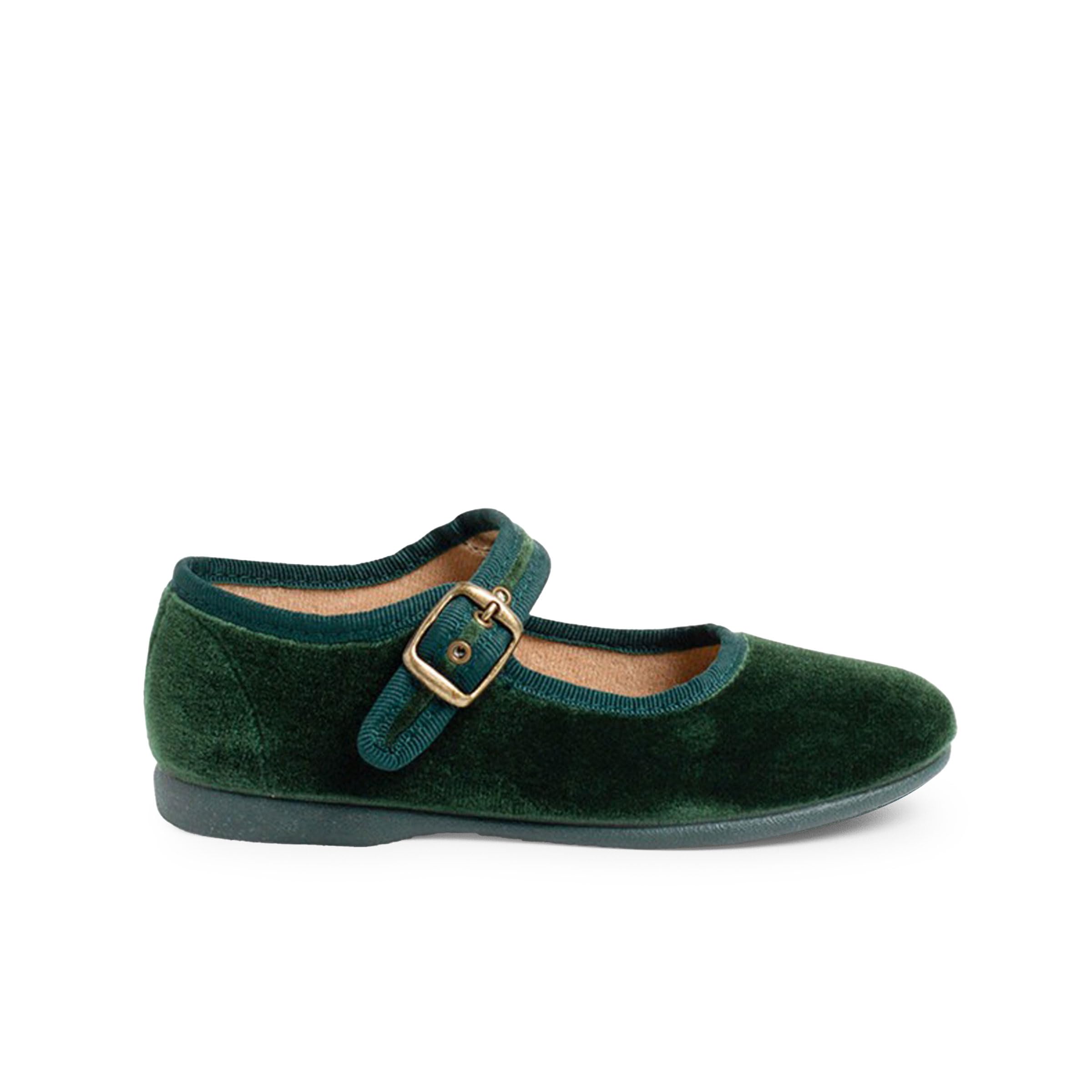 Girls Buckle Up Velvet Mary Janes