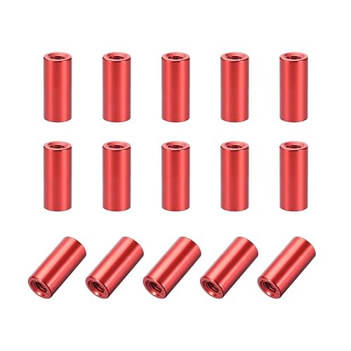 uxcell 15 Pcs M3x12mm Round Aluminum Standoff Column Spacer Female Red for Drone FPV Quadcopter Racing RC Multirotors Parts DIY