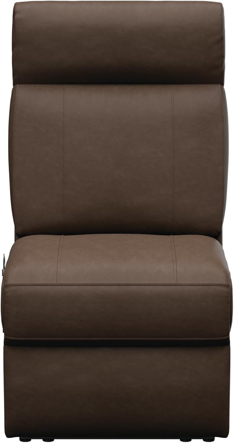 THOMAS PAYNE Signature Heritage Series Satula RV Theater Seating Armless Recliner with Manual Recline, High-Density Foam Cushioning, Dual Cupholders - 2024044094