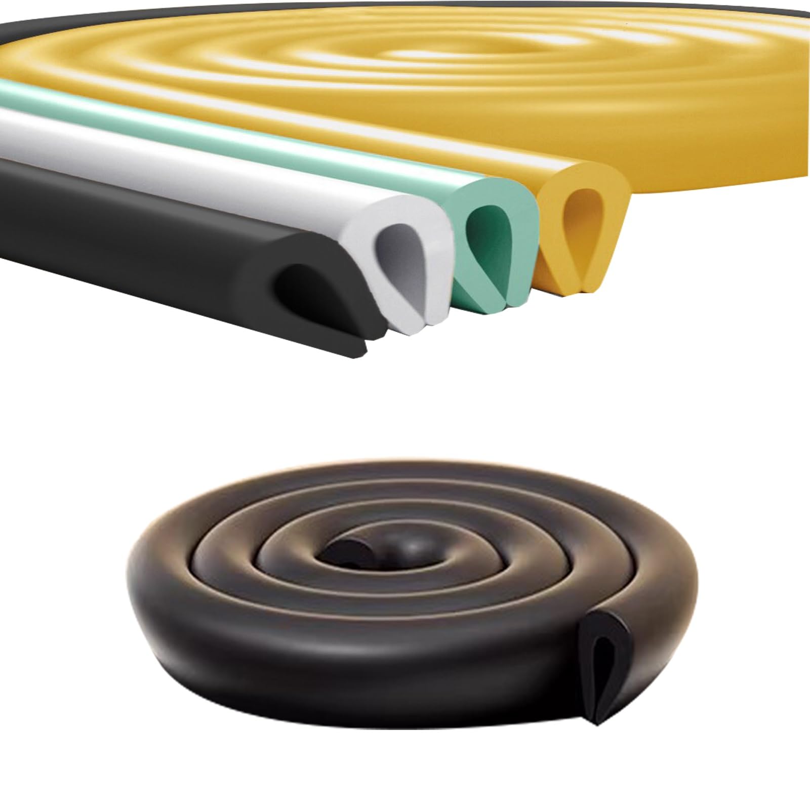 Protection de bord en U extra épaisse non toxique – Coussin coloré pour meubles, tables et portes – Bordure de sécurité pour bébé de 6 m et 2 m