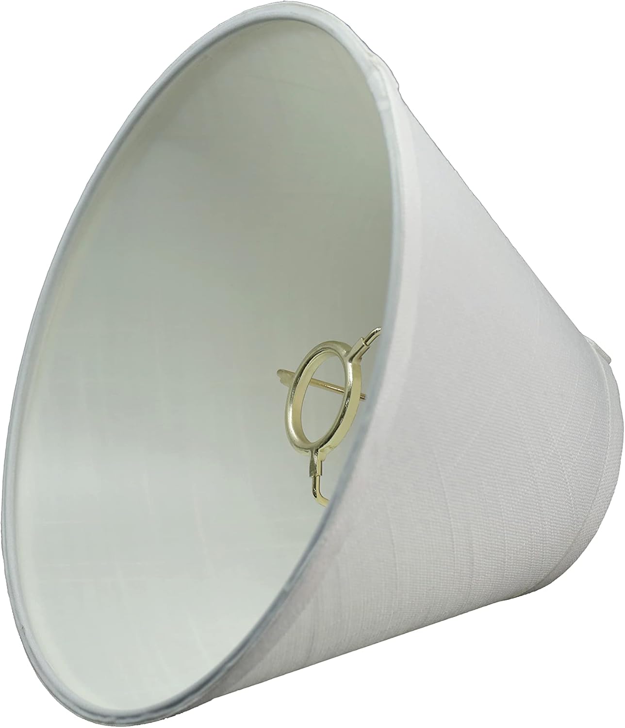 Aspen Creative 58759, Hardback Empire Transitional UNO Lamp Shade, Snow White, 4" Top x 10" Bottom x 7" Slant Height, Slip UNO 33mm