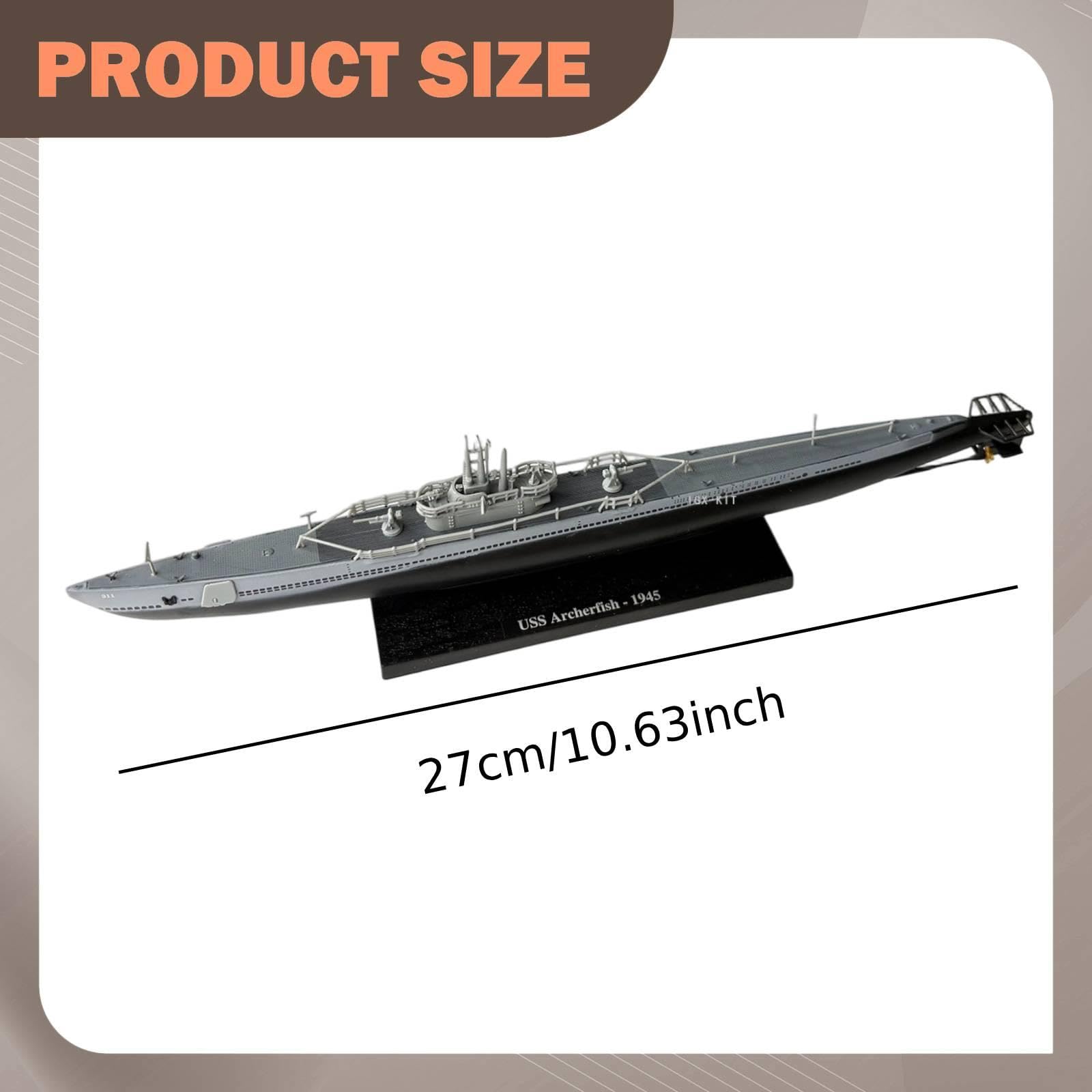 #N/A/a Modelo Barco Crucero Maqueta Naval Decoración de Escritorio para Aficionados a con Base Y Cuerpo en Aleación de PP, Pez Arquero