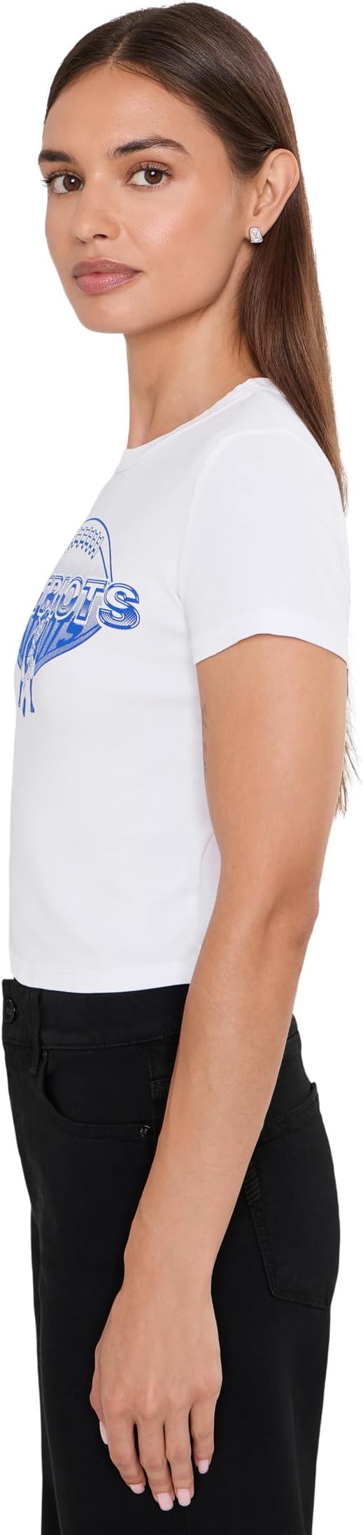 Женская футболка Junk Food Clothing NFL New England Patriots Repeat Baby Tee, цвет: Белый — фото 2