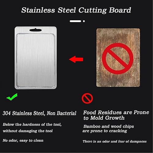 Miniatura 3 de Tabla de cortar de titanio para cocina con ranura para jugos, tabla de cortar apta para lavavajillas, tabla de cortar sin BPA, para mostrador del
