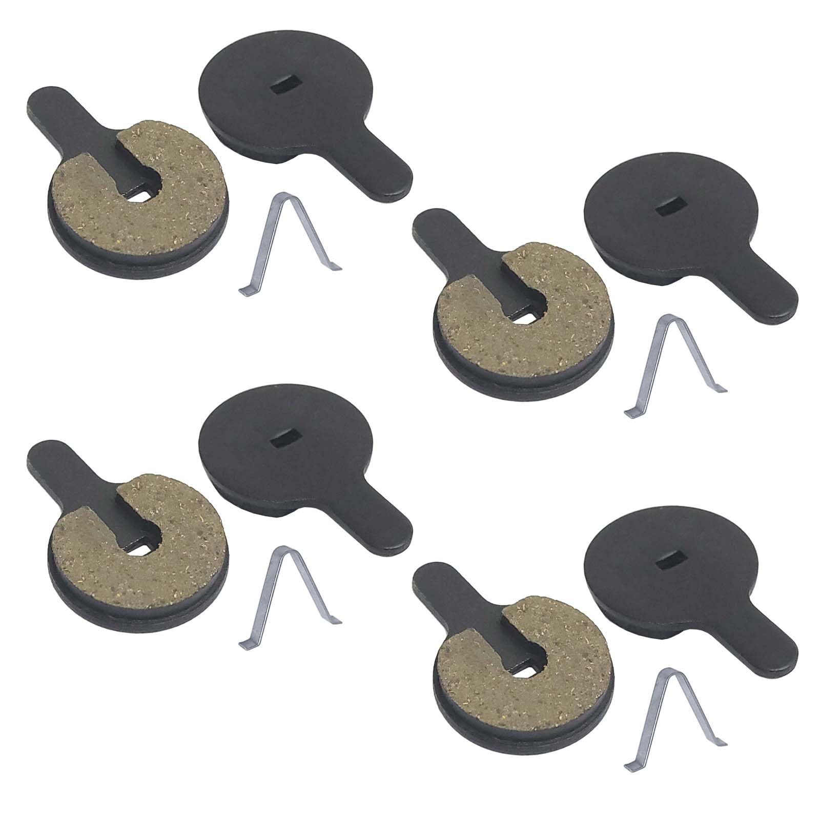 4 Pairs (8pcs) Resin Semi Metallic Bike Disc Brake Pads Compatible with Shimano SRAM AVID Hayes MX3 MX4 Mountain Road Bicycle Bike Cycling MTB Disc