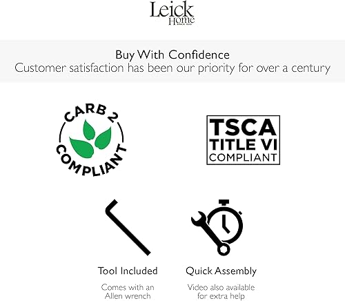 Miniatura 95 de Leick Home 10074-DS - Mesa auxiliar reclinable con plataforma con estante, color arena del desierto Arenas del desierto,Negro -,Gris,Roble de