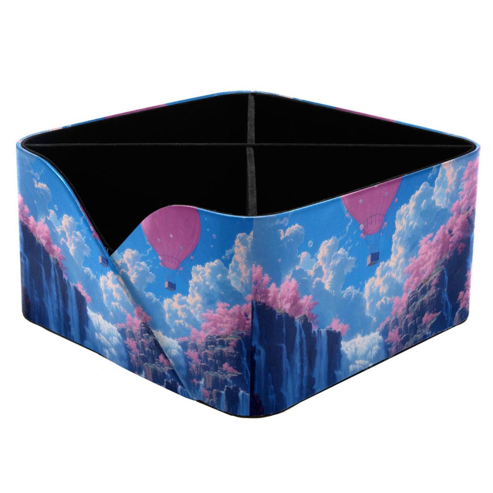 Organiseur de bureau double compartiment rose pour stylos et papeterie