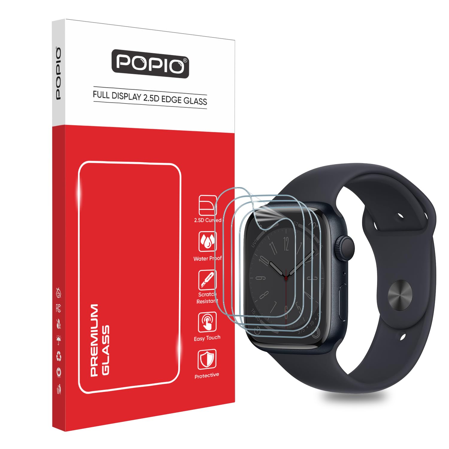 POPIO Acrylic Screen Guard Protector Compatible For Apple Watch Series 4, 5, 6, Watch Se & Watch Se 2022, 40Mm (Transparent) With Edge To Edge Full Screen Coverage & Easy Installation Kit, Pack Of 2-image-22