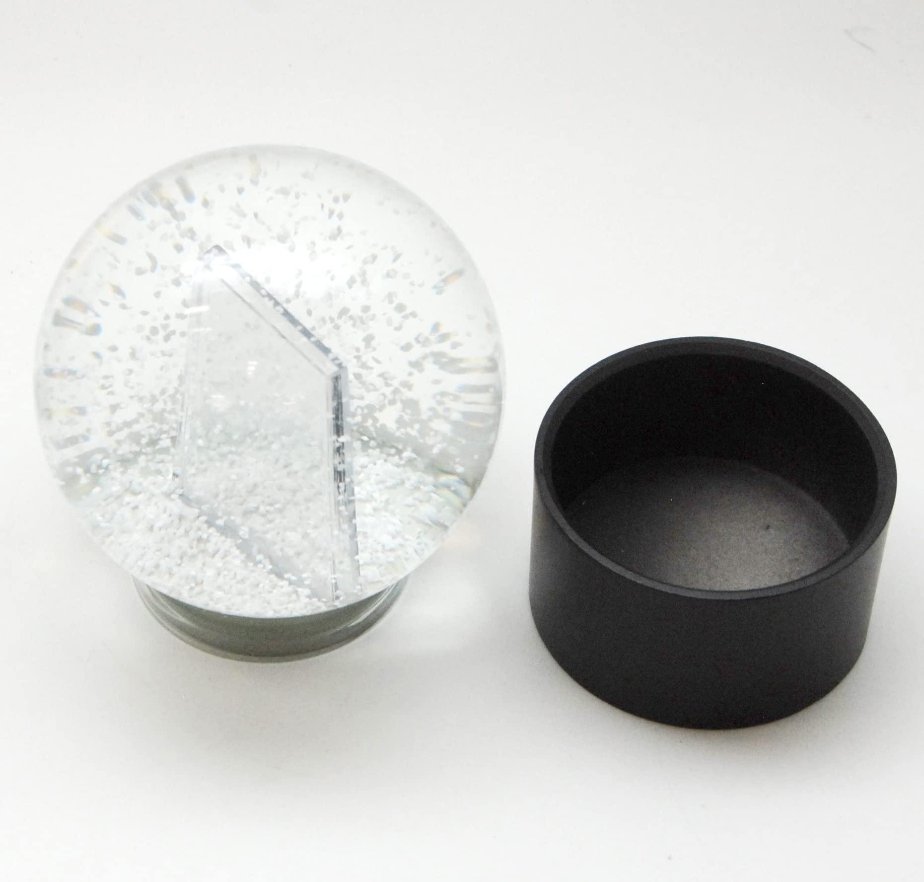 Boule à Neige Photo DIY 100mm - Souvenir Personnalisé Avec Socle Blanc En Verre