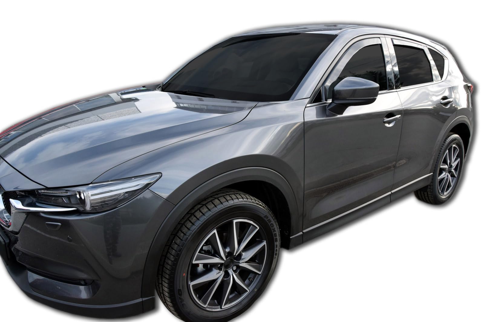 J&J AUTOMOTIVE Windabweiser passend für Mazda CX-5 5-Türer 2017-2026 4tlg, Heko Regenabweiser Vorne Hinten Getönt Dunkel