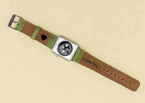 Miniatura 8 de VENOULT Brown iWatch Series 8 Compatible Apple Classic Watch Cuff Bands for Man or Women 45mm, 44mm, 41mm, 40mm, Series 8-1 Dark Brown Genuine