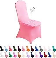 Vista 23 de SUPERO Funda impermeable de elastano para silla, 25 unidades, fundas elásticas para sillas de comedor, fundas de poliéster para sillas de Blanco