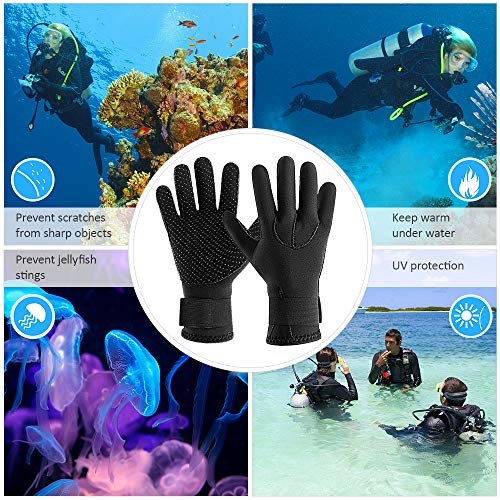 Luvas,KKcare Luvas de neoprene de neoprene 3MM luvas de mergulho quentes luvas de surf de inverno lu