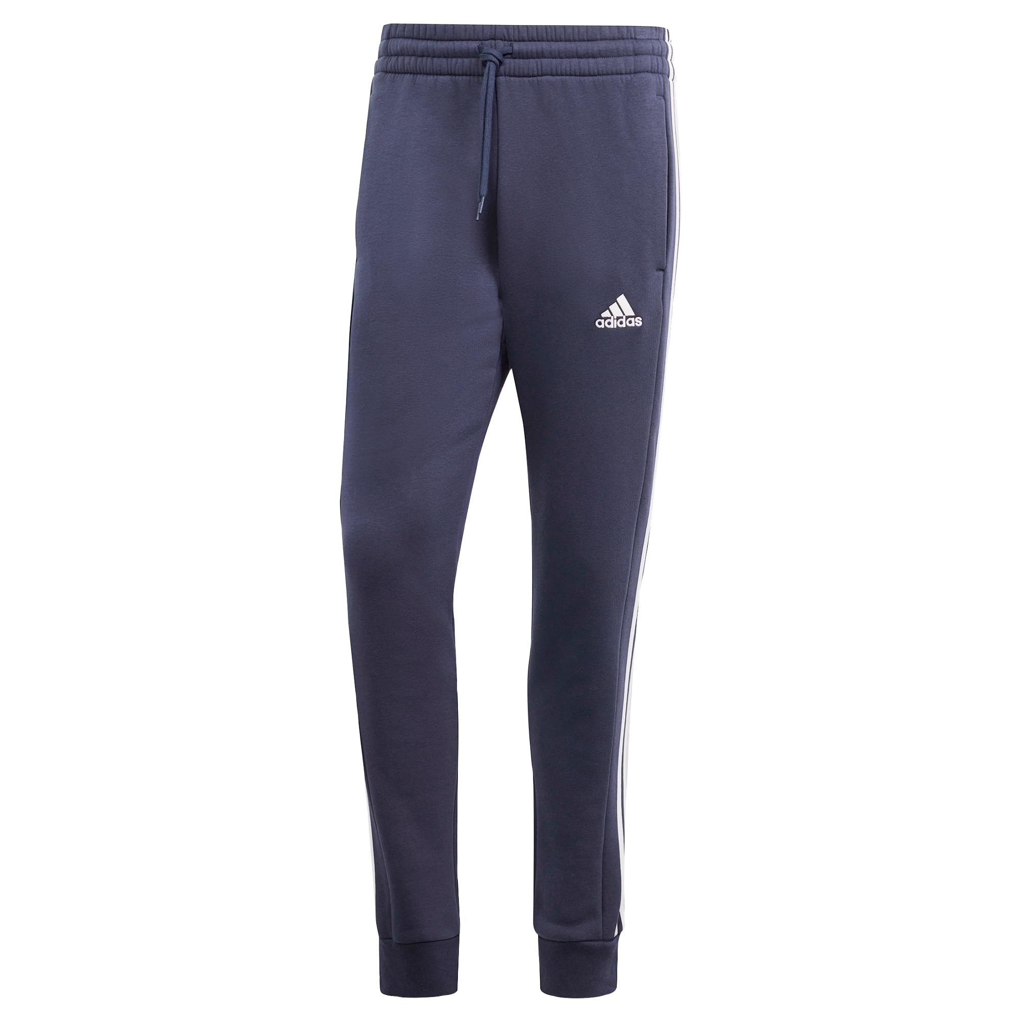 adidasMen's Essentials Fleece 3-Stripes Tapered Cuff Pants