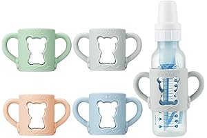 Dr. Brown's Baby Bottle Holder for Baby: Silicone Grip, Compatible with Narrow...