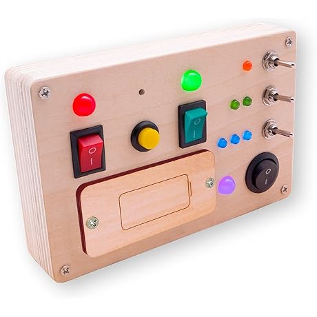 Gracias Corner Toys LED Light Switch Busy Board | Montessori Activity Sensory...