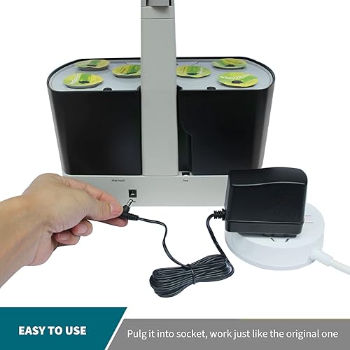 Miniatura 5 de Adaptador de corriente para Aerogarden Harvest Elite 360 Slime Series todos los modos, cable de alimentación Salida AC 12V 2.5A Parte # 6wwpc01