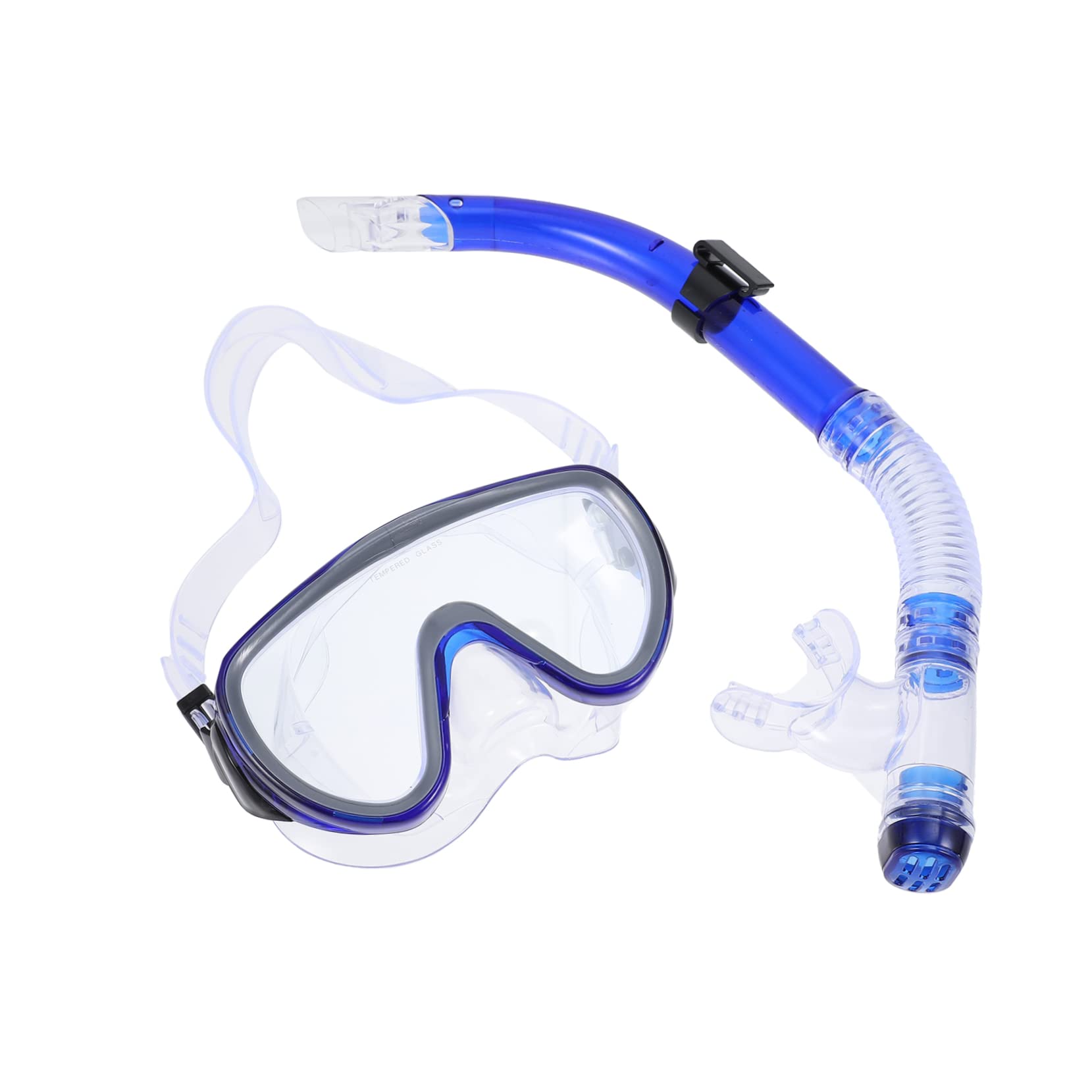 KOMBIUDA Snorkeling Mask Adult Snorkeling Gear Fog-Free Comfortable Fit Tempered Glass Diving Mask