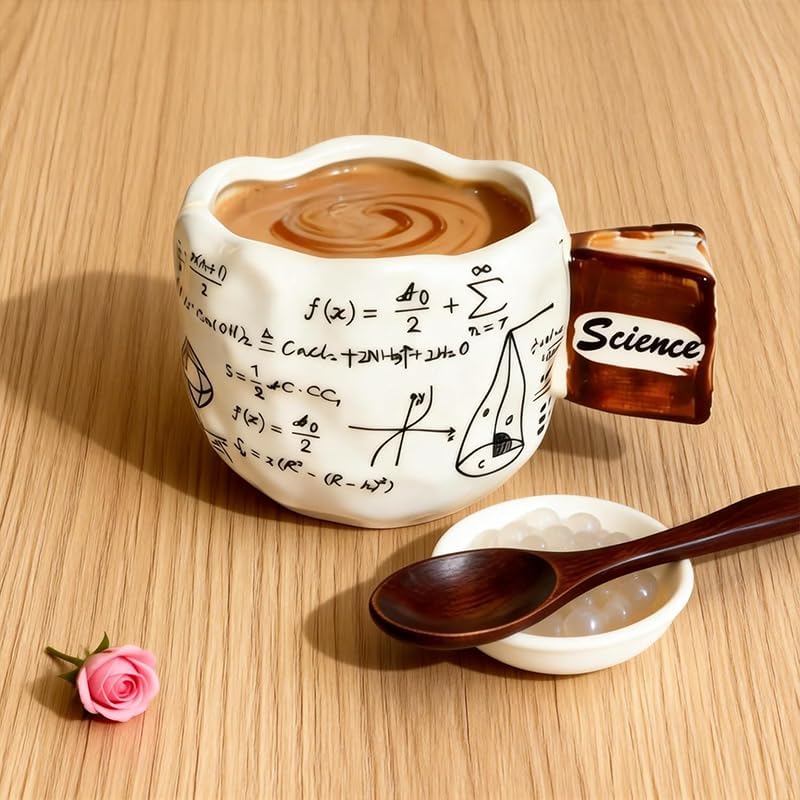 Mathematical Formulas Tea Mug, Creative Math Themed Ceramic Coffee Cup With Handle, Novelty Formula Pattern Decorative Mug For Desktop, Funny Gift For Teachers & Math Lovers (2) - Image 3