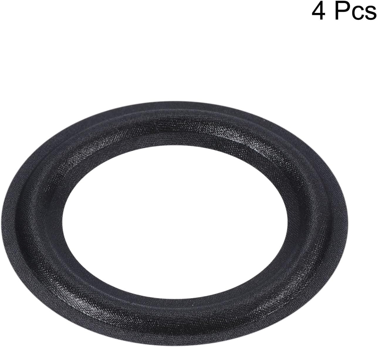 MECCANIXITY Rubber Speaker Foam Edge Surround Rings 2.5 Inch 42mm x 68mm Perforated Subwoofer Rings Replacement Parts for Speaker Repair or DIY Black 4 Pcs