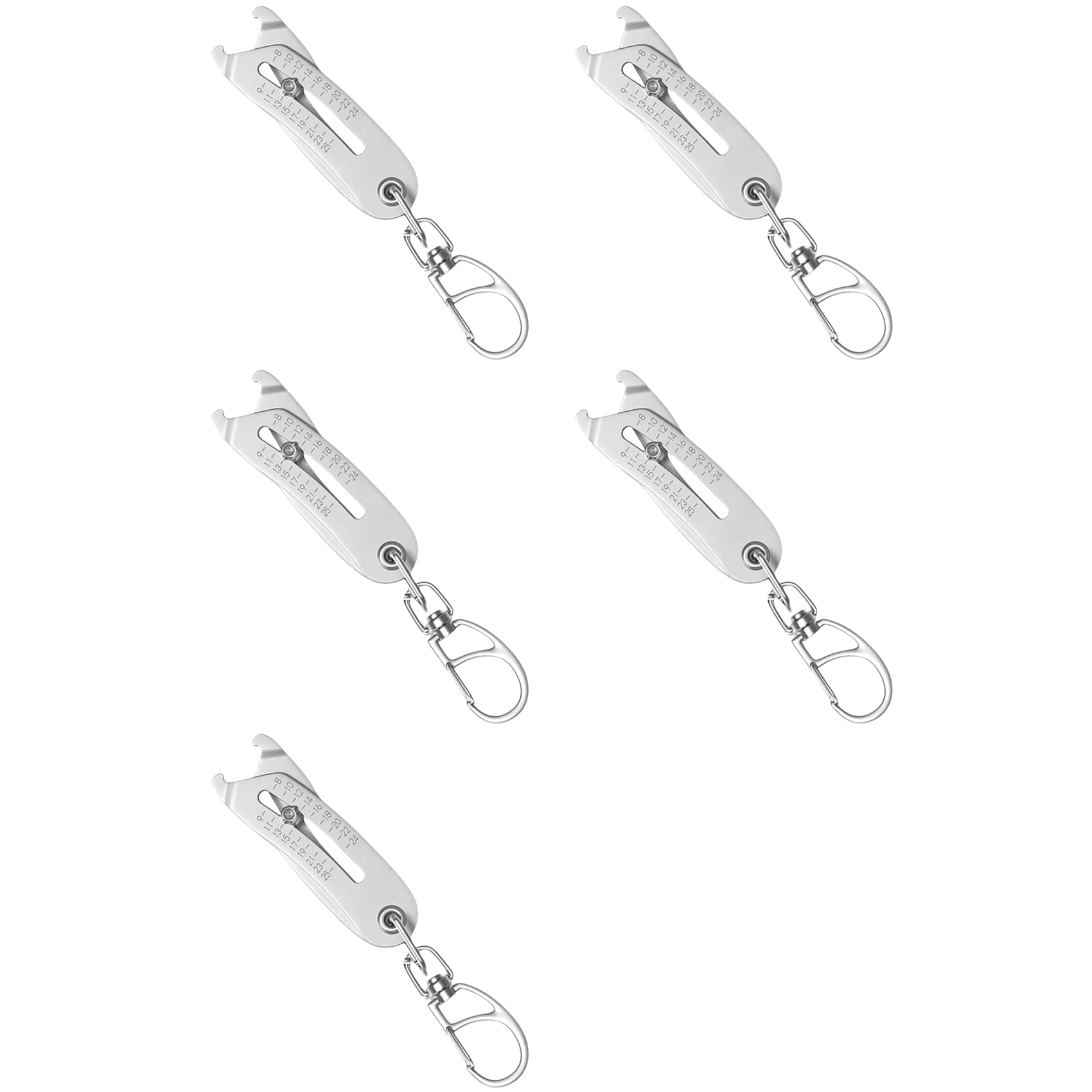 Ctrlzs 5X Precise Thread Size Checker Keychain,Bolt And Nut Identifier Gauge Size Gauge Precise Bolt Size Finder Keychain