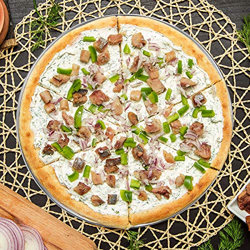 image for Deedro Stainless Steel Pizza Pan 13½ inch Round Pizza Tray Pizza Baki