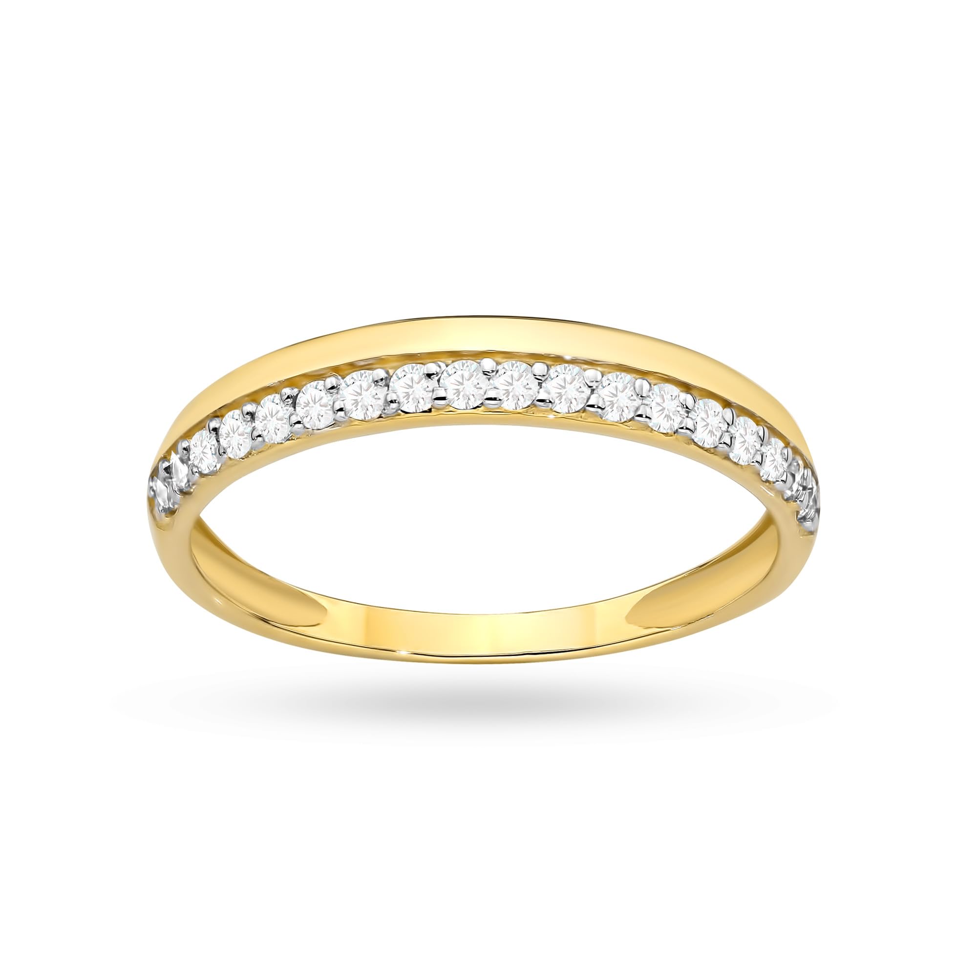 MARKO Goldring 8 & 14 Karat mit Zirkonia – Eleganter Damenring aus Echtgold, Ring für Frauen als Verlobungsring, Wedding Ring & Schmuck Geschenk