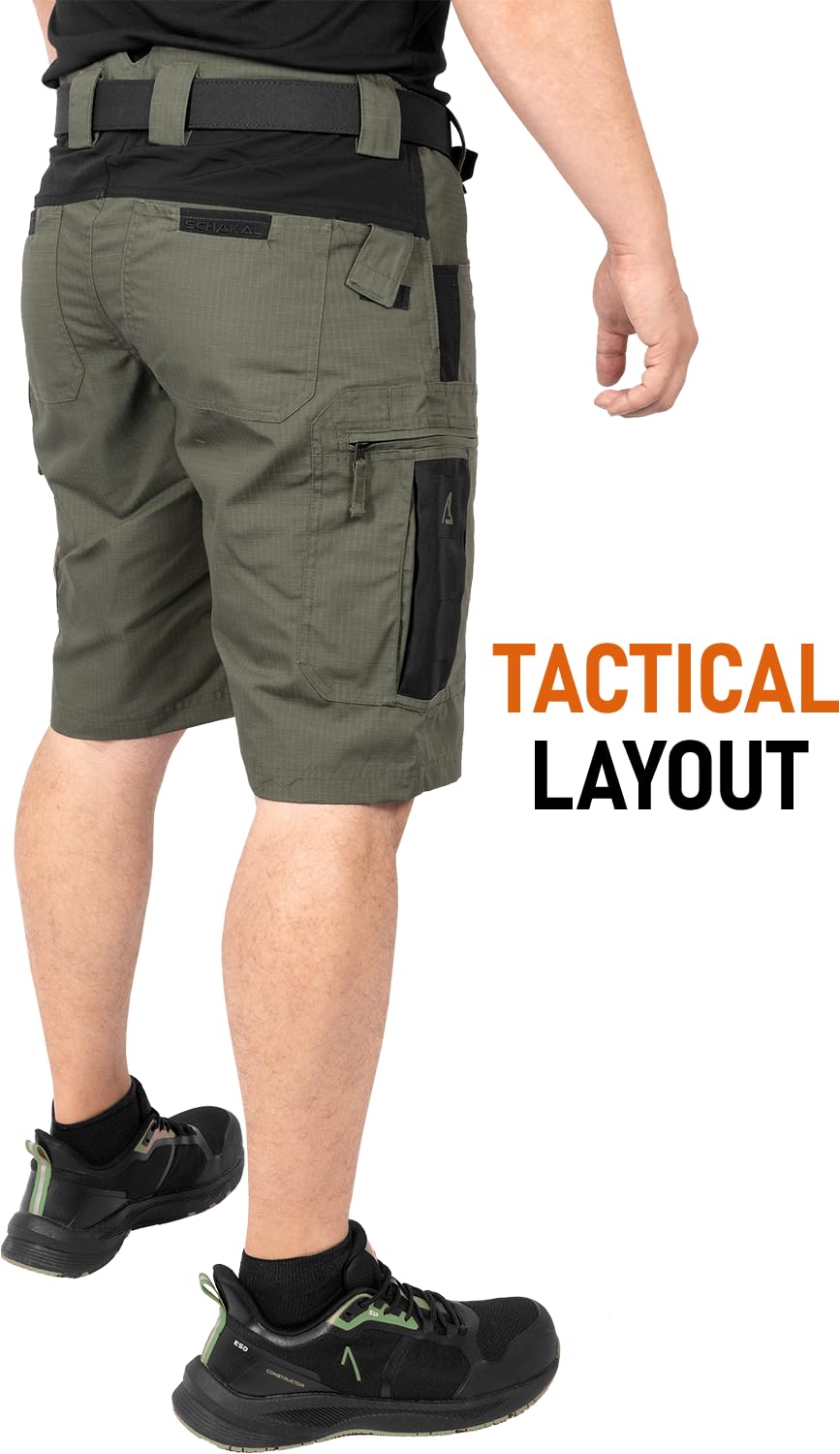 ACE Schakal Cargo-Hose kurz - Einsatz-Shorts mit Stretch-Bund für Männer - Taktische Outdoor-Hosen für Herren