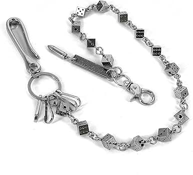 ★ eee ★ CHACHA CHAIN WALLET 6COLORS ESYTCH Biker Rocker Dancing Dice Wallet Chain Motorcycle Key