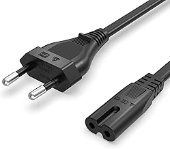 1.2M C7 Figure 8 Main Power Cable with EU Plug, Compatible with Sony PS4, PS5, Xbox X/S, for HP, Printers, Epson, Canon, Pixma, OfficeJet Pro, for Envy 6700 6600 8500 4650