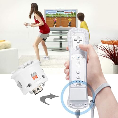 Miniatura 5 de GIRIAITUS Adaptador Wii Motion Plus - Controlador de sensor de movimiento remoto externo - Blanco, paquete de 2