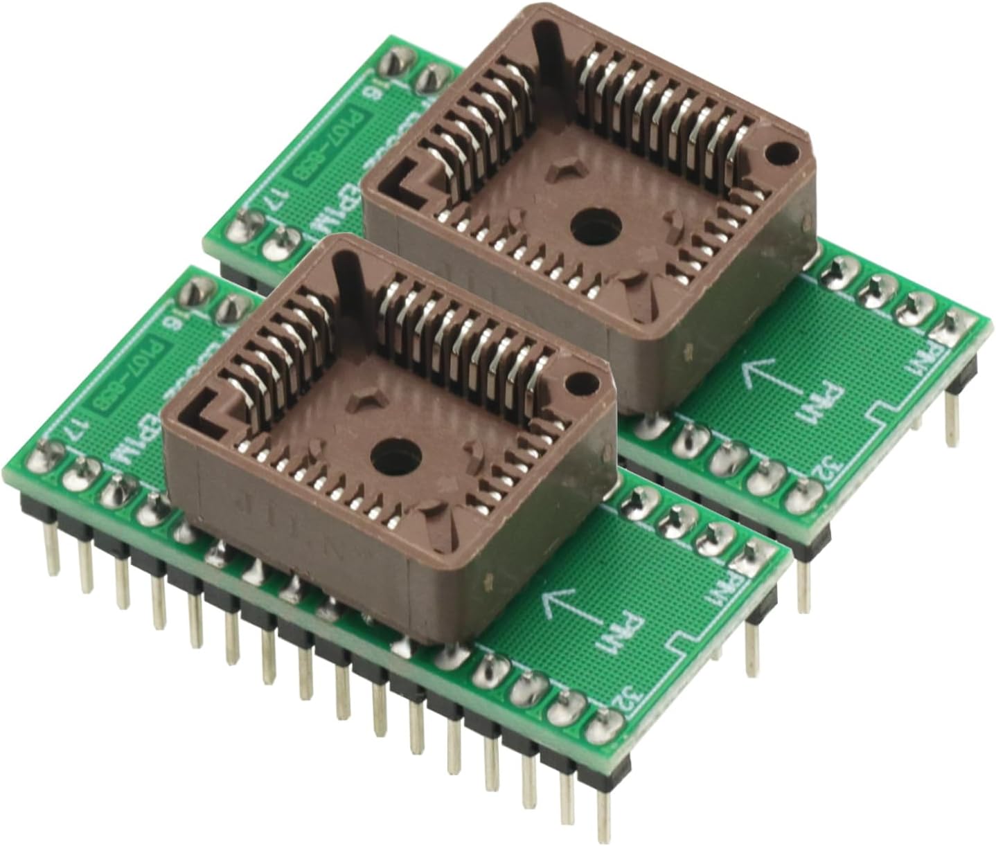 2PCS PLCC32 to DIP32 USB Universal Programmer IC Adapter Socket Tester for TL866CS EZP2010 G540 SP300 TL866A