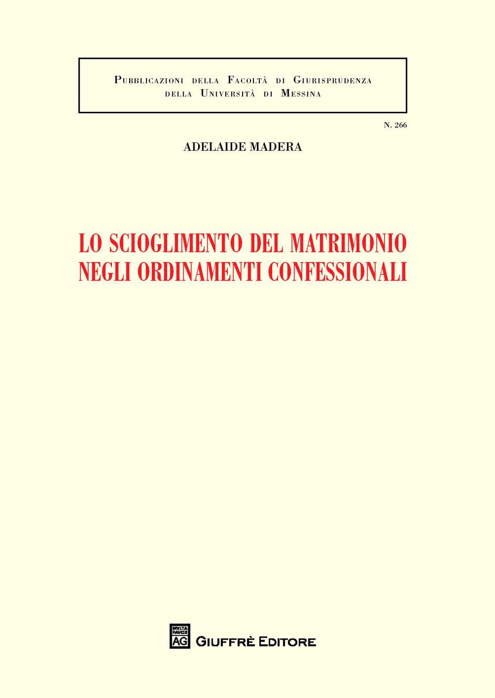Scioglimento del matrimonio negli ordinamenti confessionali