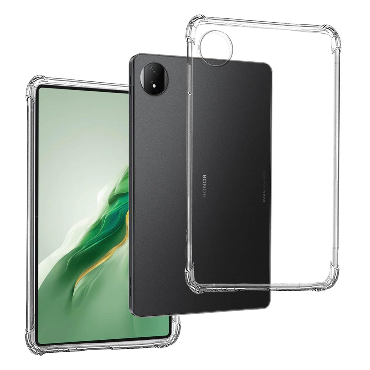 Silikonowe Etui Przezroczyste do HONOR MAGIC PAD 2 12,3", Ultra cienkie 0,33mm, Silikon TPU smukłe i bardzo etui wzmocnione rogi