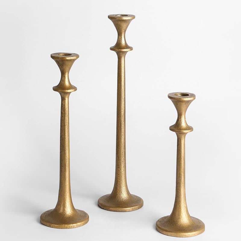 Iron Taper Candle Holder - Set of 3 Decorative Candle Stand