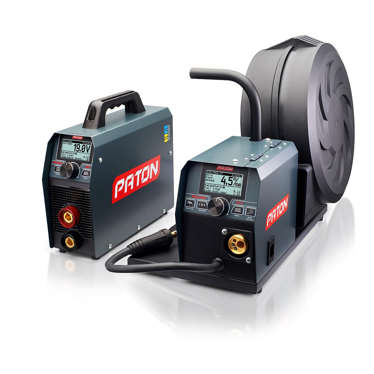 PATON ProMIG-160-15-2 160A poste à souder inverter professionnel MIG 3 en 1, 230V, alimentation de fil 15-2, Soudeur MIG sans gaz, Soudeur à fil numérique, Soudeur inverter professionnel