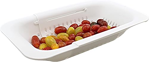 Miniatura 2 de Colador extensible sobre el fregadero plegable de plástico para frutas y verduras para pasta de espagueti cesta multiusos para cocina sin BPA grado