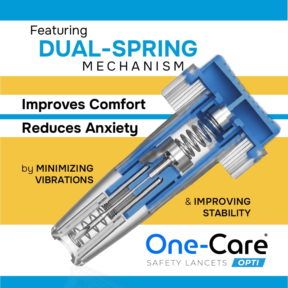 ONE-CARE Opti Lancets - Push Button Safety -8 ONE-CARE Opti Lancets - Push Button Safety -8