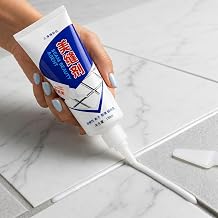 Waterproof Tile Gap Filler Sealant Tube 180ml | White Grout & Crack Repair Paste for Bathroom, Kitchen, Floor & Wall Joints | Silicone Gap Sealer for Tiles, Sink & Grout Lines (180g)