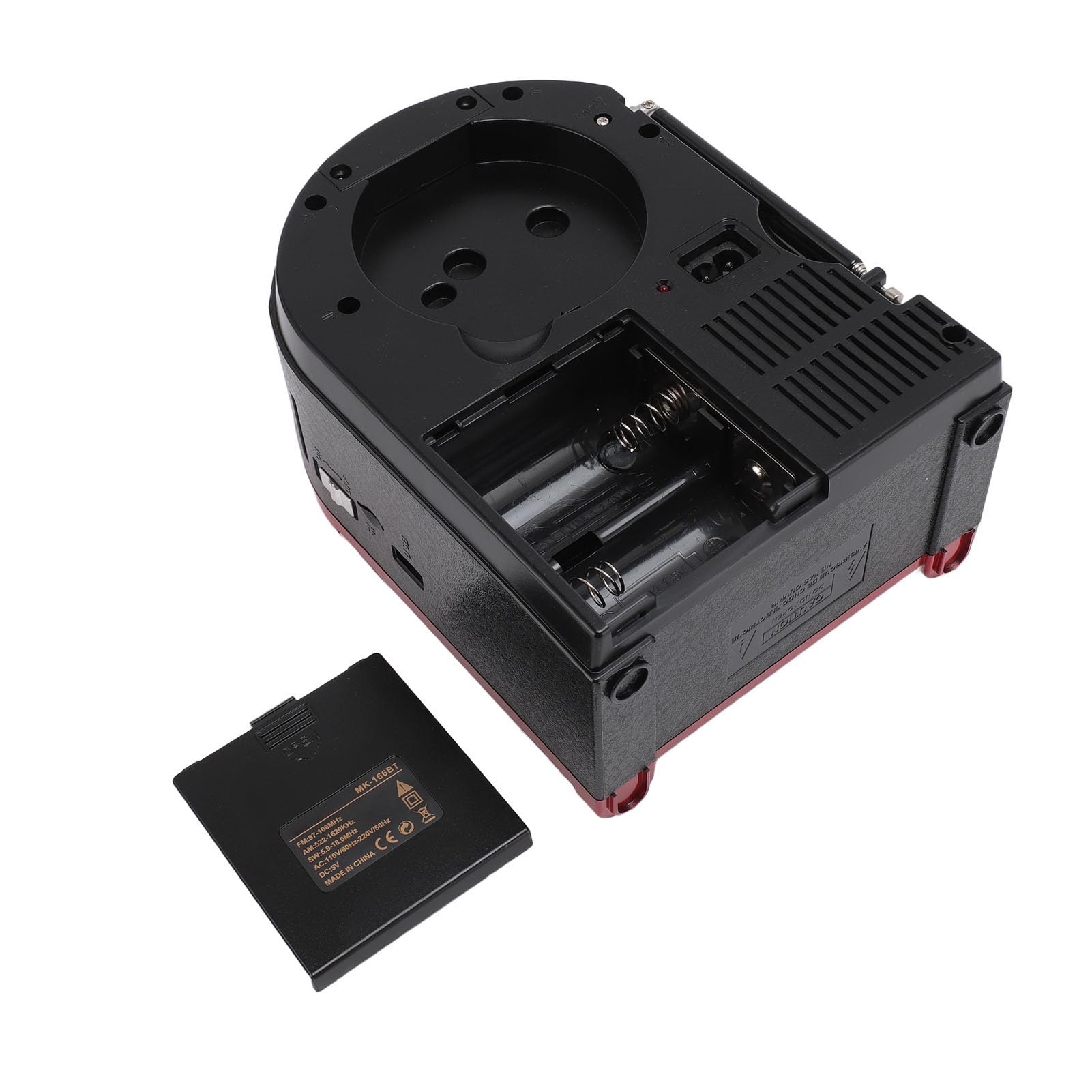 Radio Portátil con Altavoz Bluetooth, Radio Retro Am FM SW Compatible con Reproducción de Auriculares, Funciona con Pilas Recargables, Radio Bluetooth Vintage para el Hogar, (Rojo)