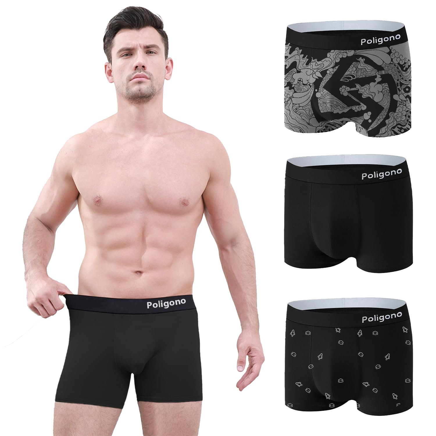 Lot De 3 Boxers Homme Ladymate - Coton/élasthanne - Taille L à 5XL - Respirant - Neuf Avec étiquettes