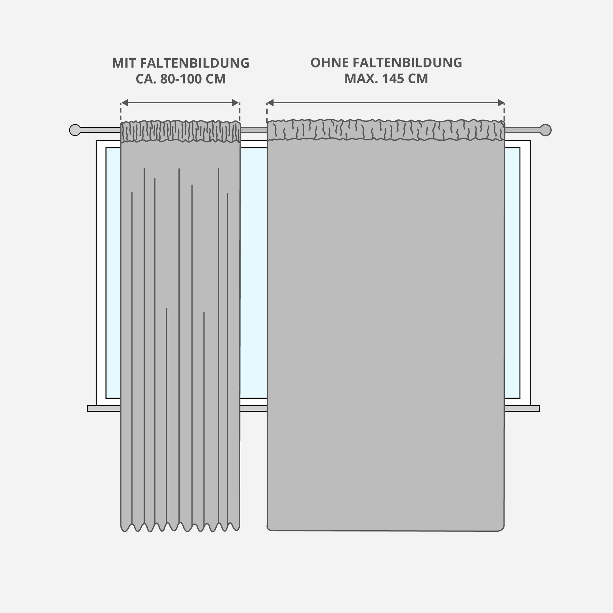 Verdi Collection Premium Gardinenschal Vorhang Leinenoptik, Halbtransparent, Oeko-TEX® Standard 100, 3 Montagemöglichkeiten mit Schlaufenband, 145 x 245 cm (BxH) Weiß
