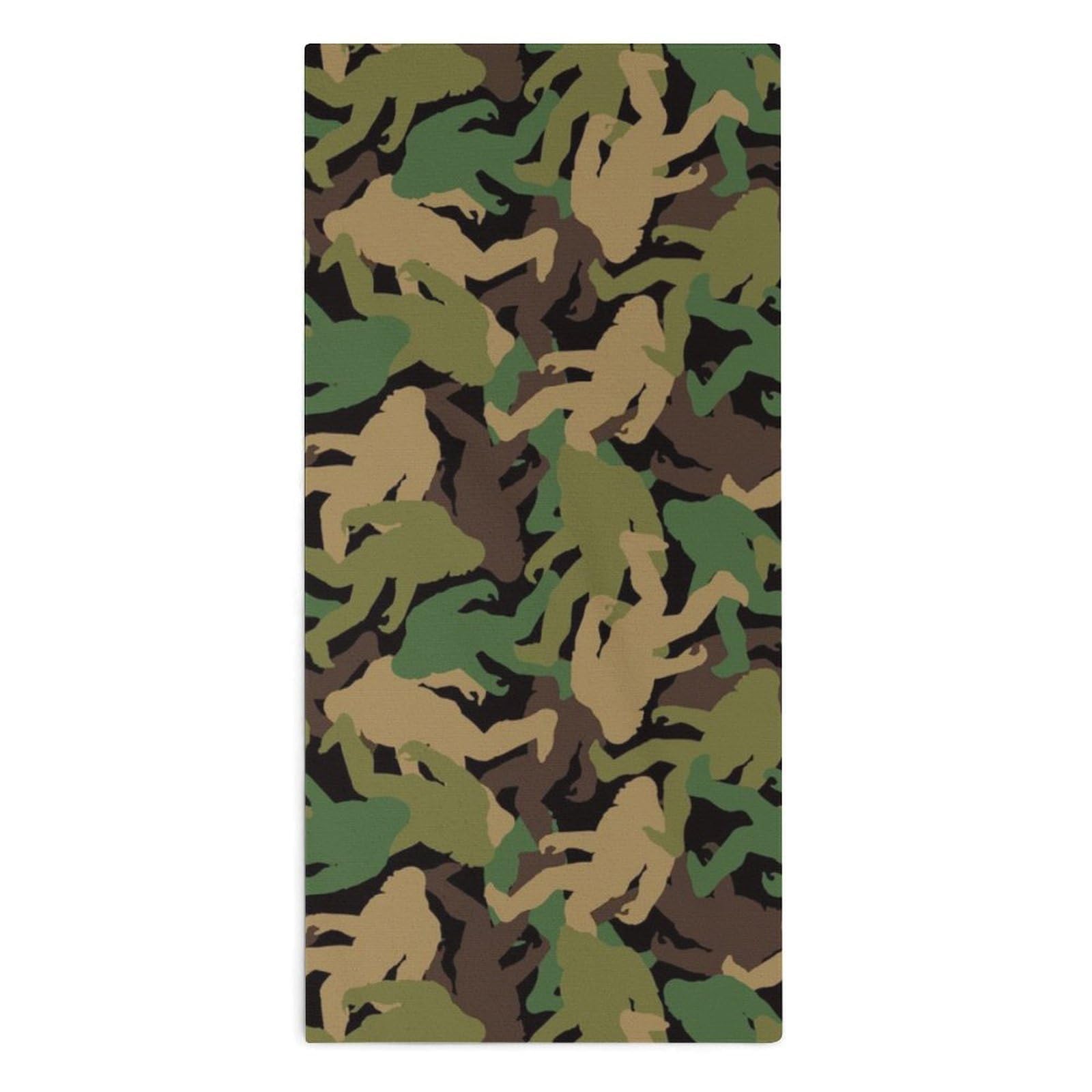 TXFBTRFSA Camouflage Bigfoot Hand Towels for Adult Face Towel Bath Beach Swim Accessories