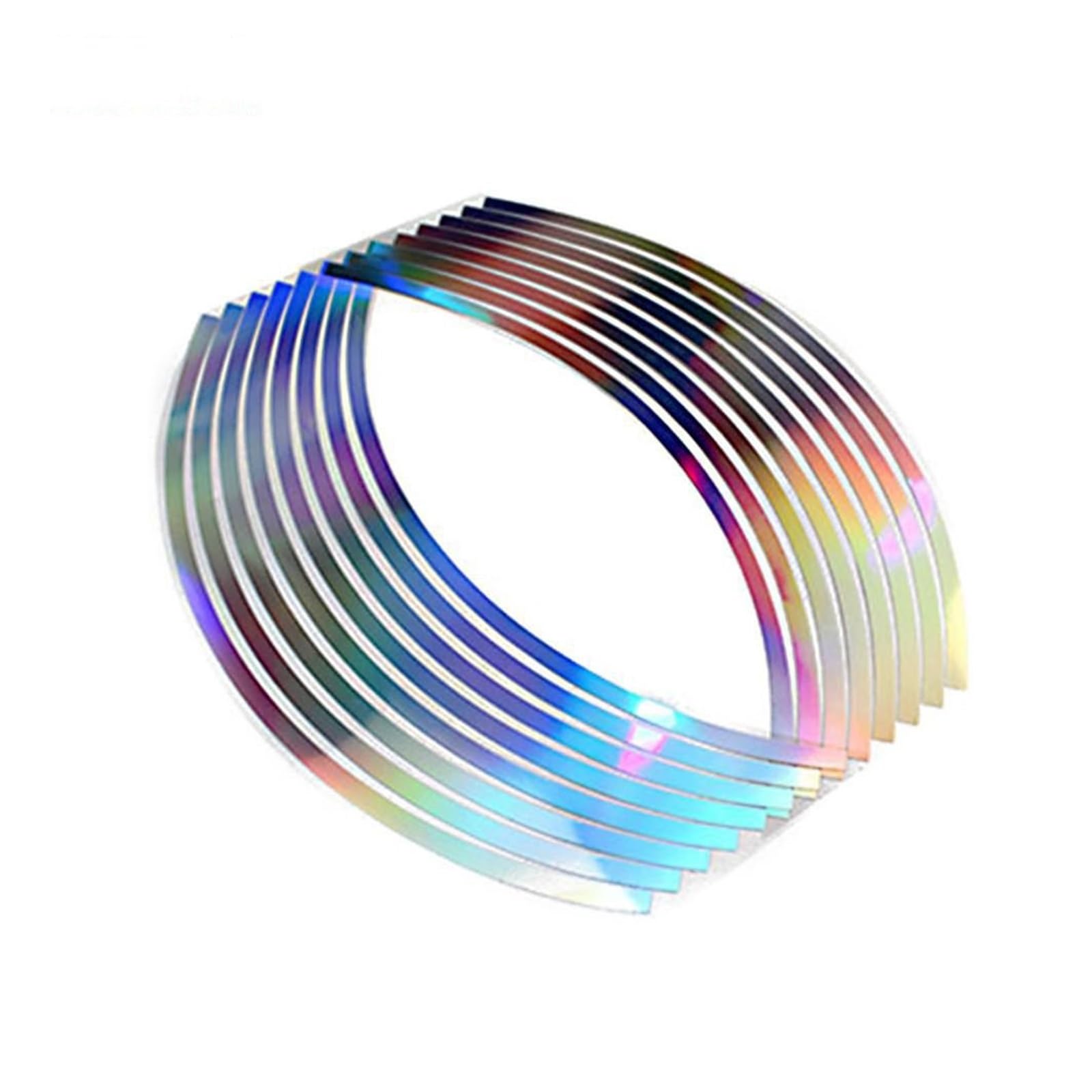 Reflective Sticker 10/12/14/18" PVC 16 Strips Reflective Car Motorcycle Wheel Rim Tape