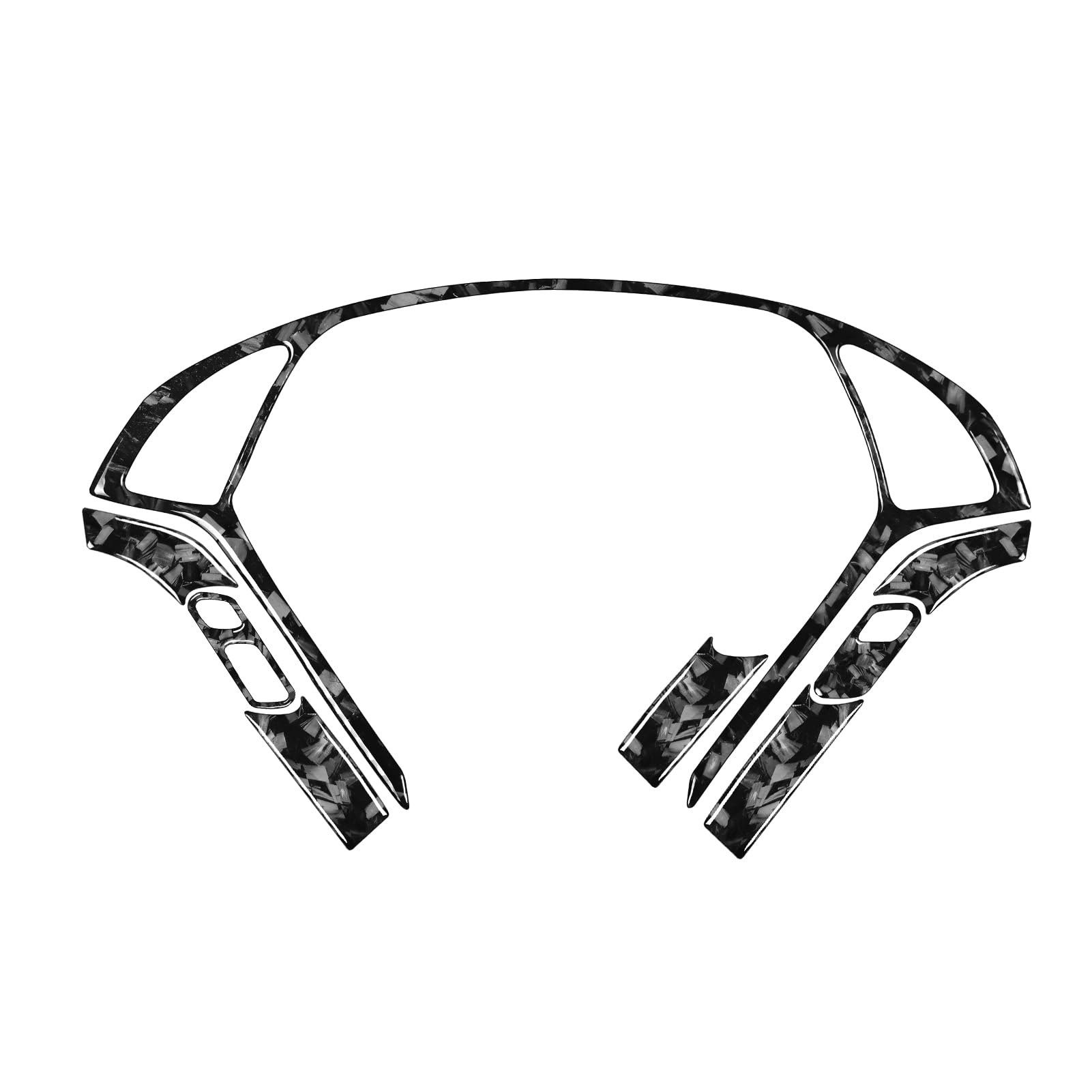 UOADA 8pcs Forged Carbon Fiber Dashboard Steering Button Control Frame Cover Trim Compatible with Infinit G37 2008-2013 G35 2007 2008 G25 2011 2012 Q60 2014 2015 Coupe Sedan.